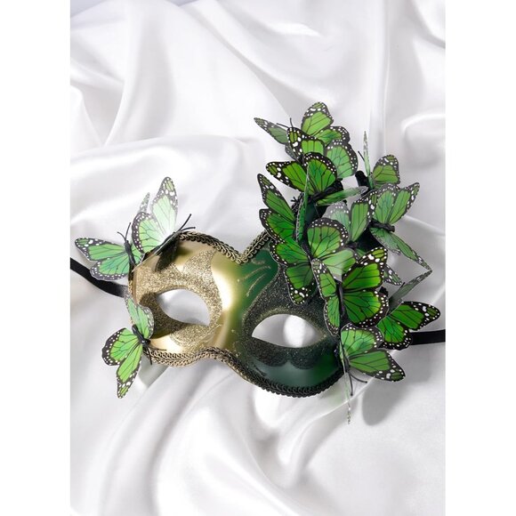 Butterfly Masquerade Mask Women Elegant Handmade Halloween Party Accessory - Picture 4 of 6